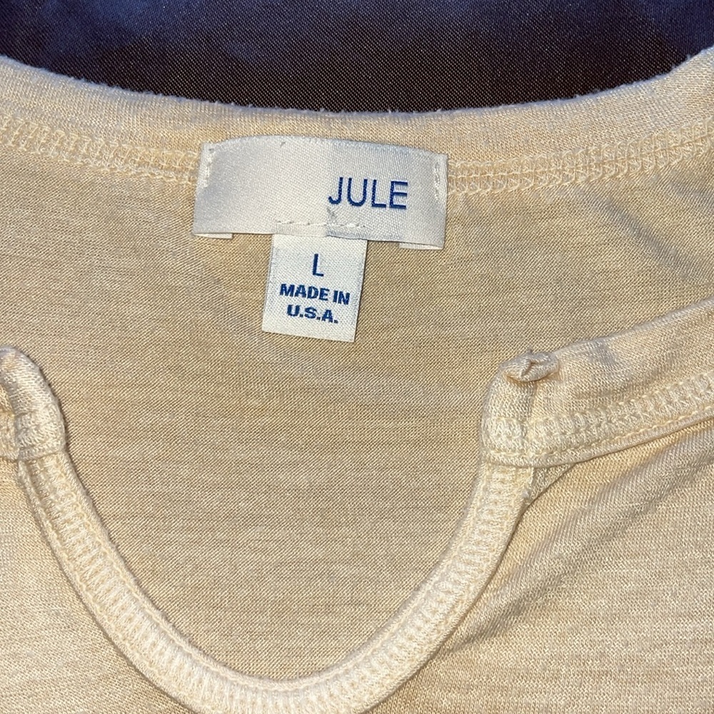 3/$20 Jule Yellow Gold & Amber Ombre Tied Waist Top Boho Chic - Picture 6 of 8